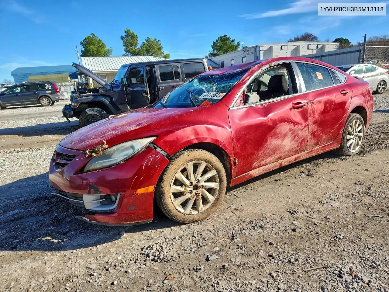 1YVHZ8CH3B5M13118 2011 Mazda 6 I