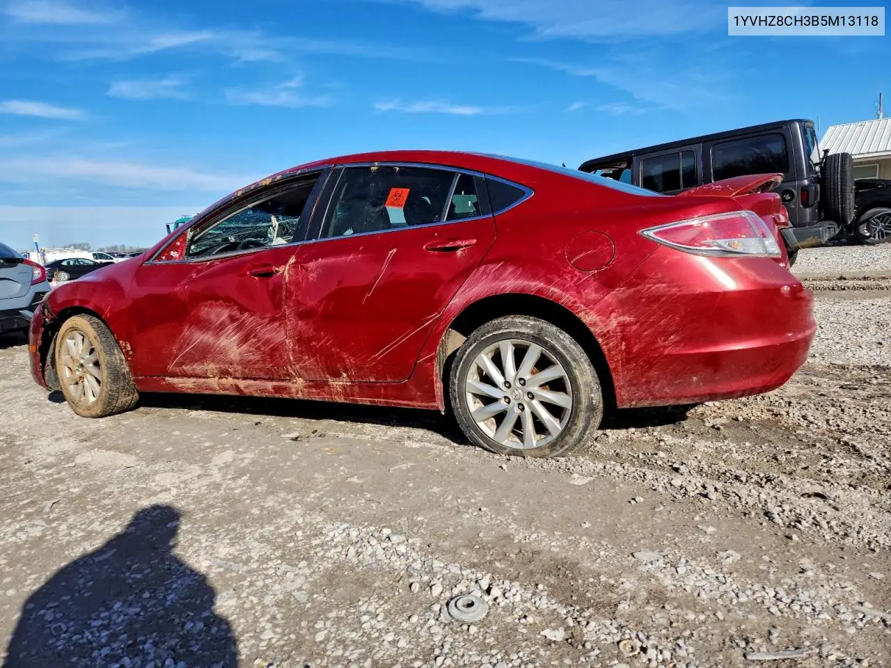 1YVHZ8CH3B5M13118 2011 Mazda 6 I