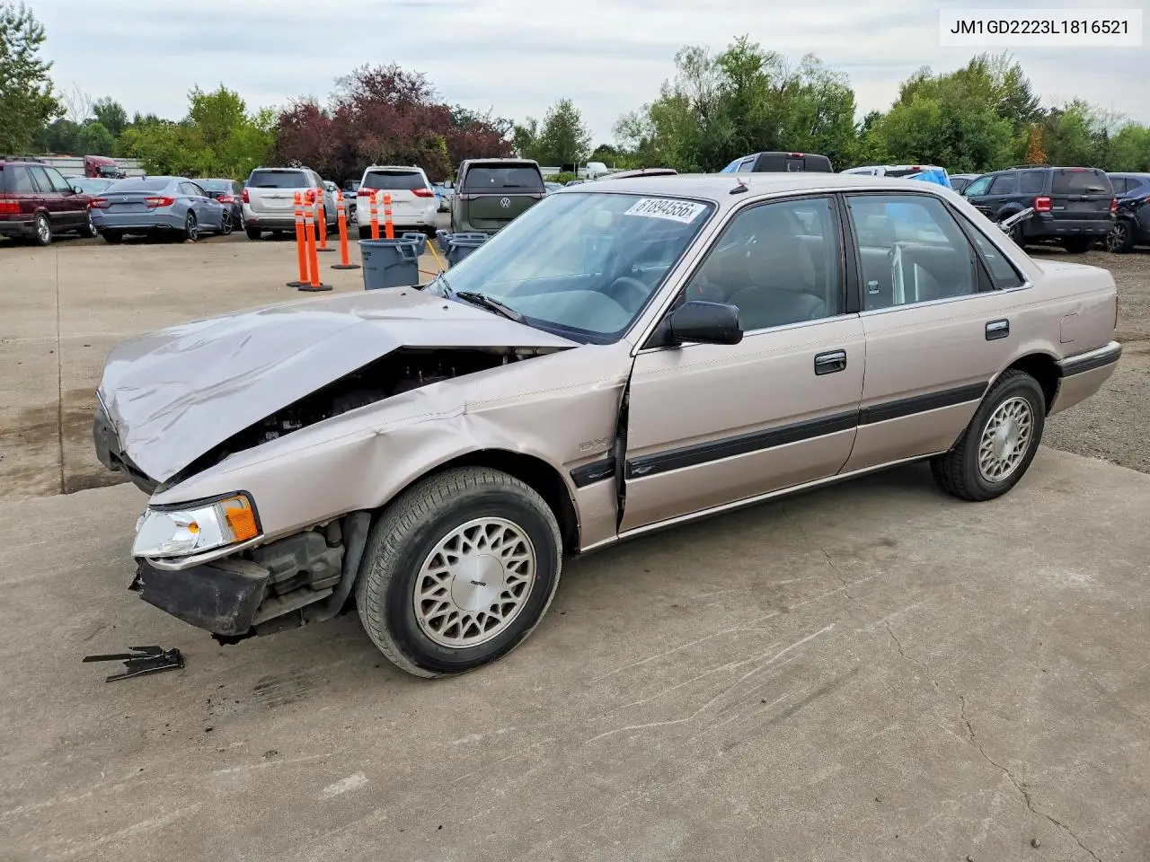 1990 Mazda 626 Dx VIN: JM1GD2223L1816521 Lot: 61894556