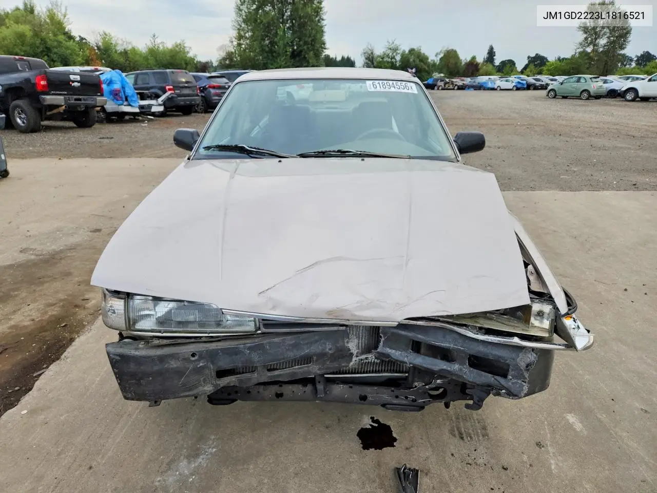 1990 Mazda 626 Dx VIN: JM1GD2223L1816521 Lot: 61894556