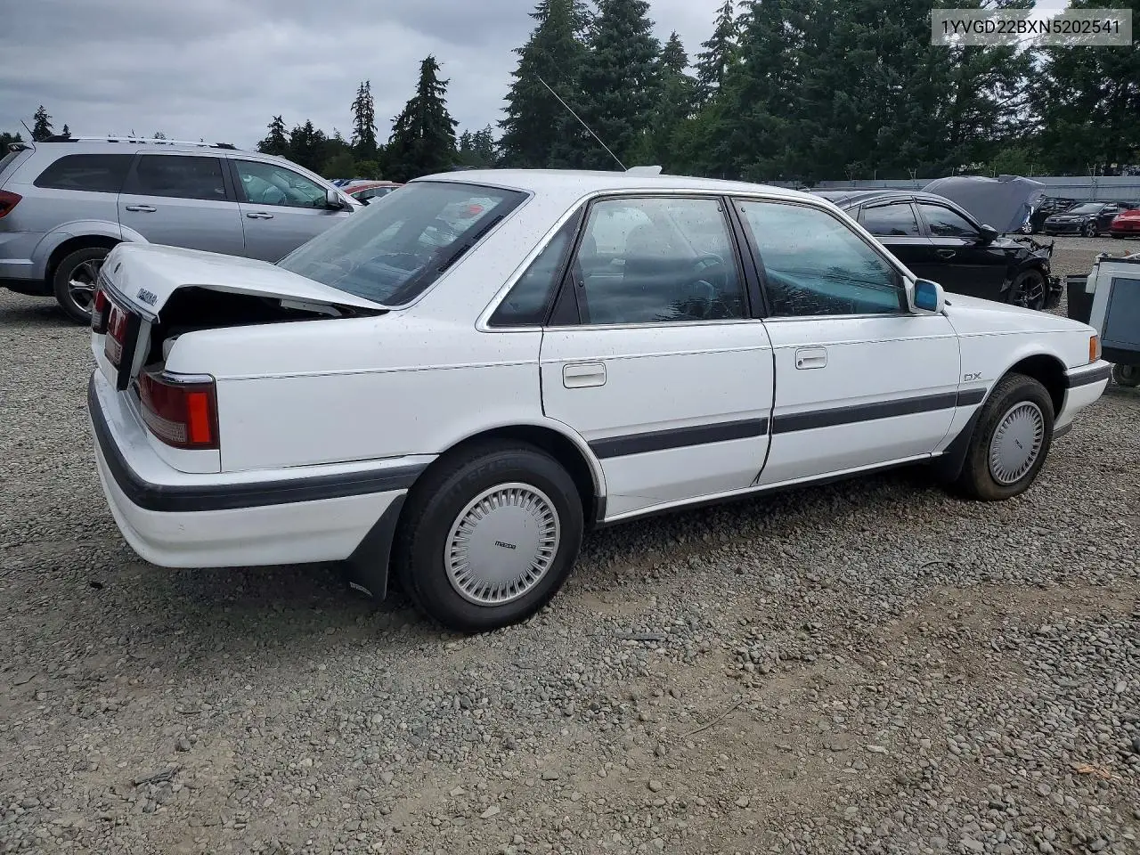 1992 Mazda 626 Dx/Lx VIN: 1YVGD22BXN5202541 Lot: 85607615