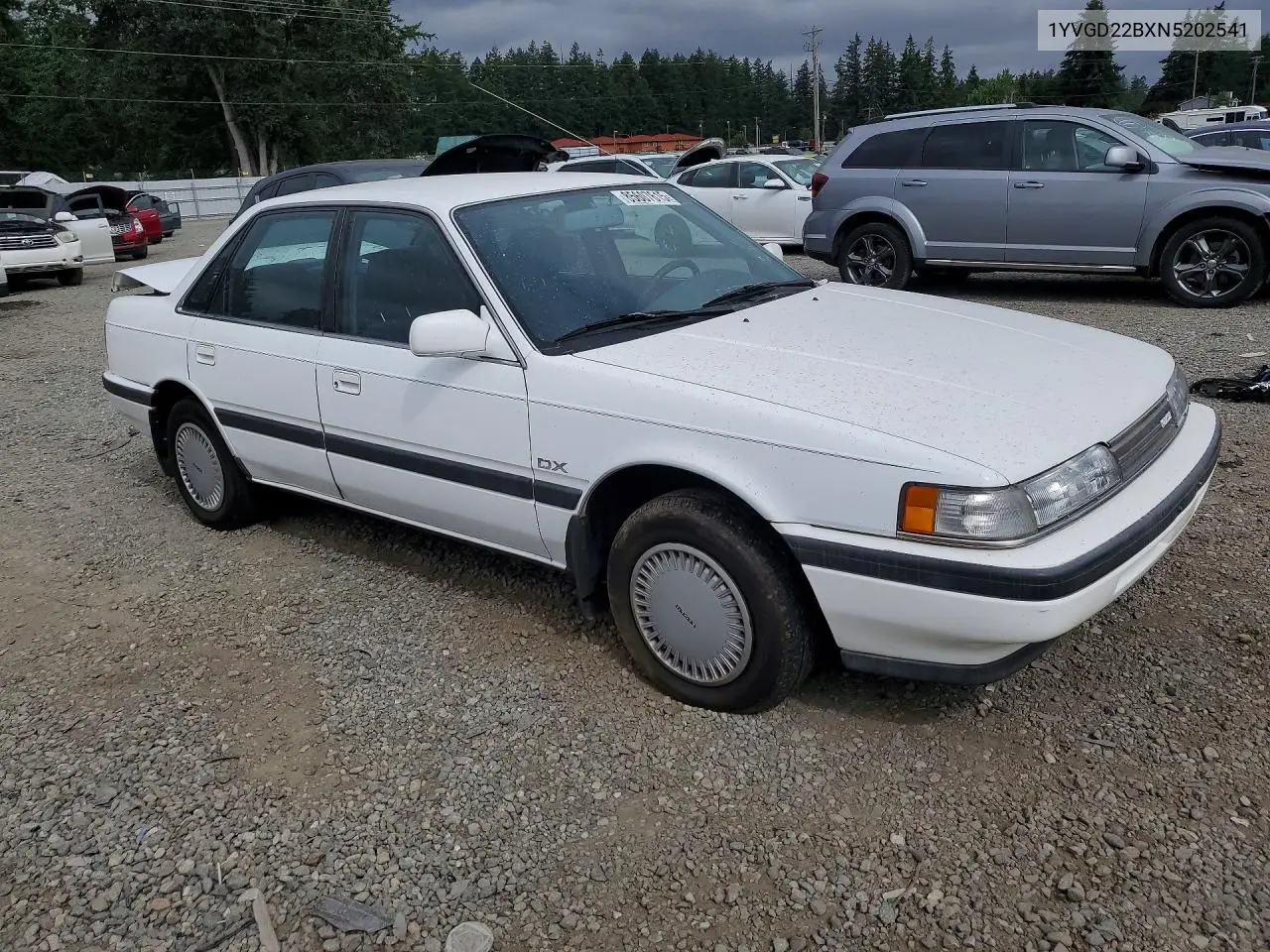 1992 Mazda 626 Dx/Lx VIN: 1YVGD22BXN5202541 Lot: 85607615