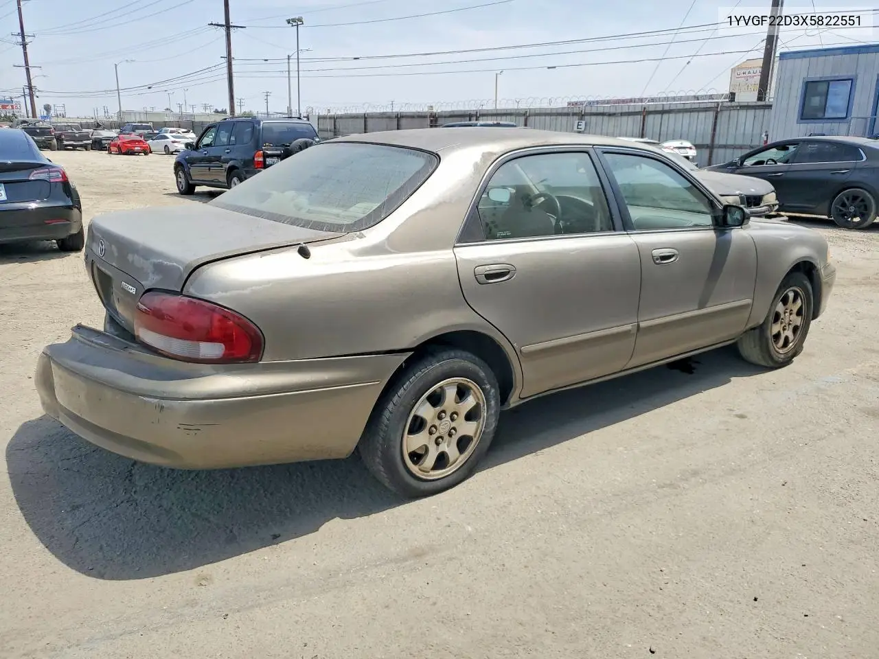 1999 Mazda 626 Es VIN: 1YVGF22D3X5822551 Lot: 56164196