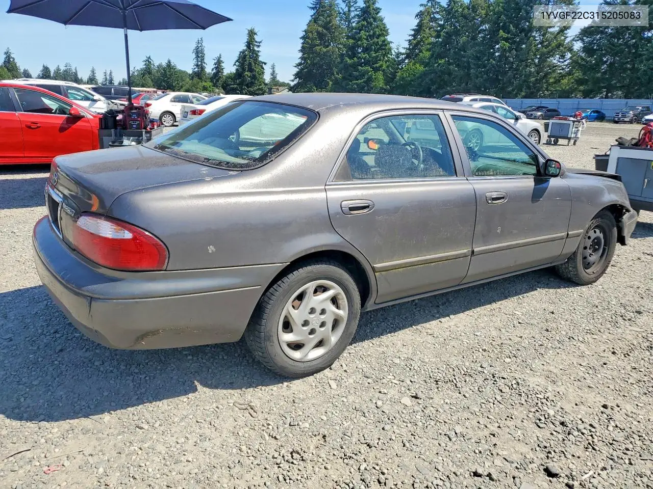 2001 Mazda 626 Es VIN: 1YVGF22C315205083 Lot: 55456136