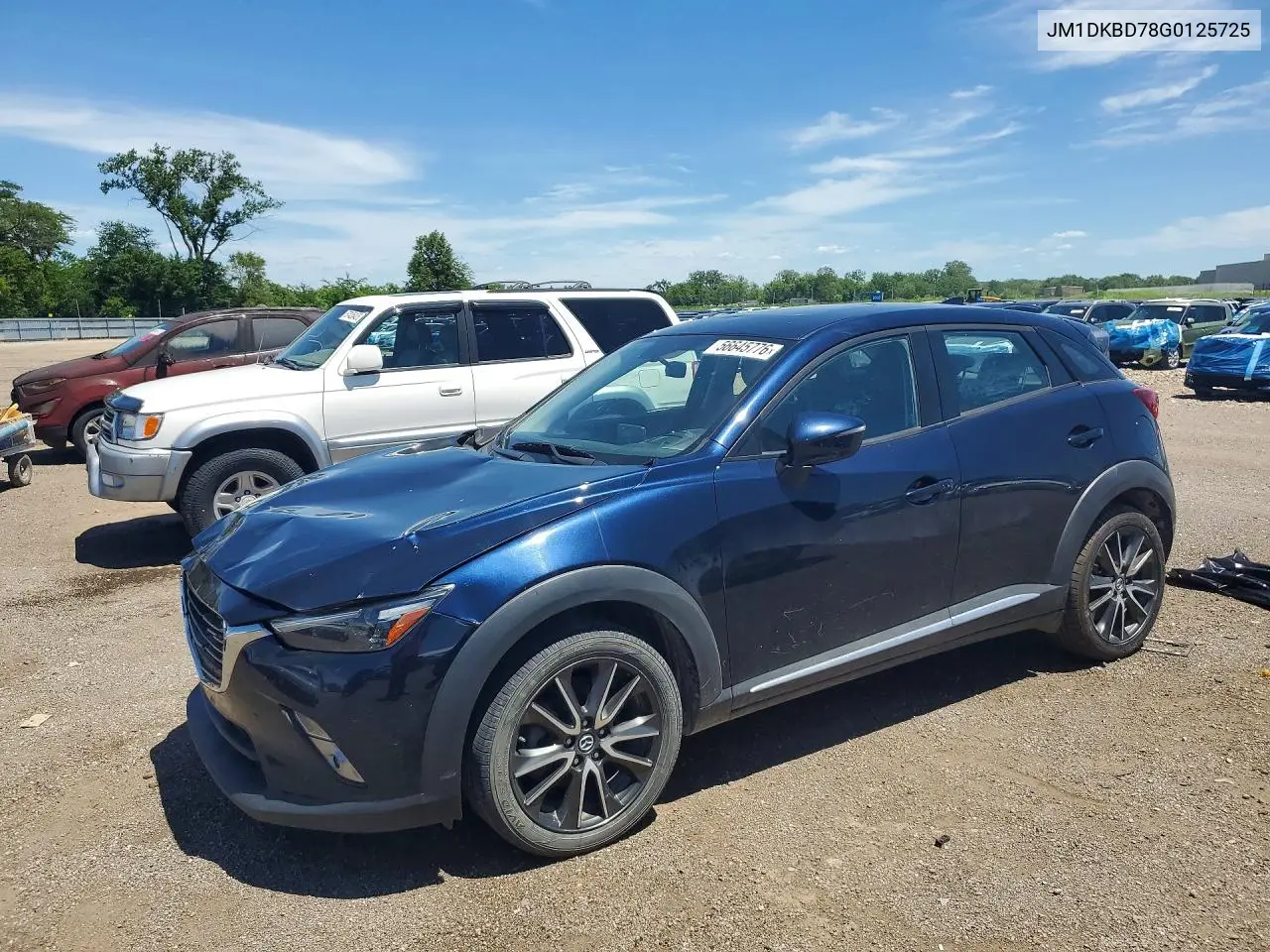 2016 Mazda Cx-3 Grand Touring VIN: JM1DKBD78G0125725 Lot: 56645776