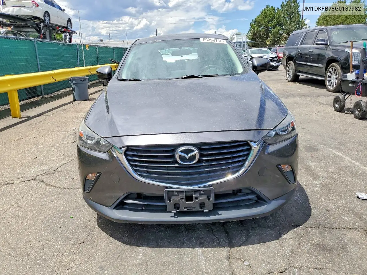 2016 Mazda Cx-3 Sport VIN: JM1DKFB78G0137982 Lot: 59398716