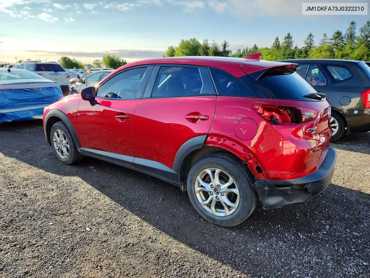 2018 Mazda Cx-3 Sv VIN: JM1DKFA73J0322210 Lot: 61116466