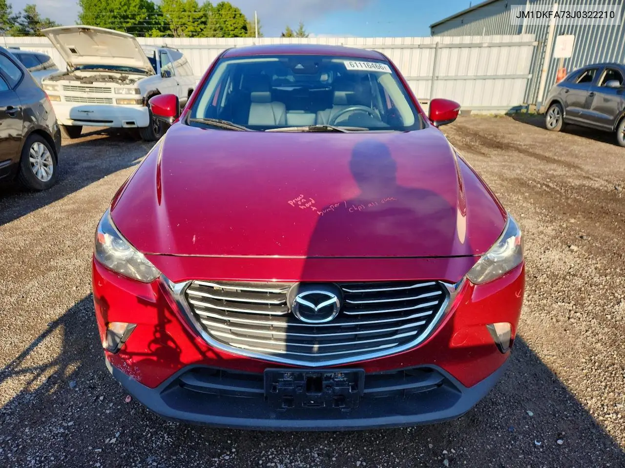 2018 Mazda Cx-3 Sv VIN: JM1DKFA73J0322210 Lot: 61116466