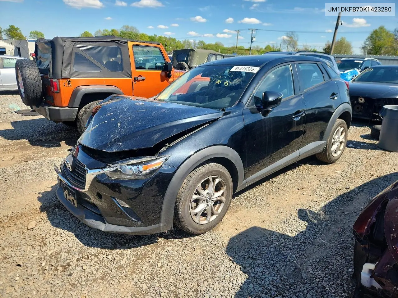 2019 Mazda Cx-3 Sport VIN: JM1DKFB70K1423280 Lot: 49878326
