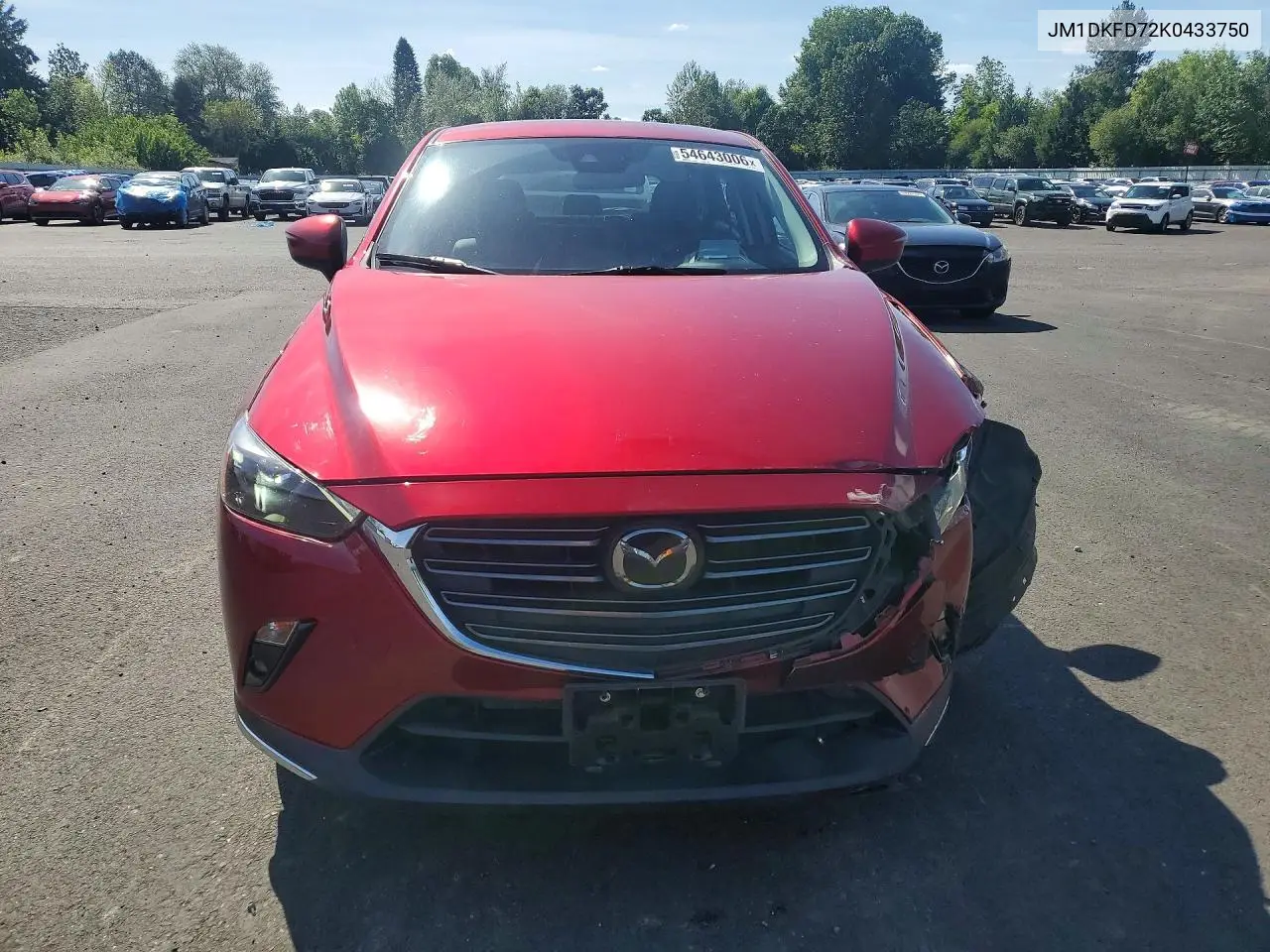 2019 Mazda Cx-3 Grand Touring VIN: JM1DKFD72K0433750 Lot: 54643006