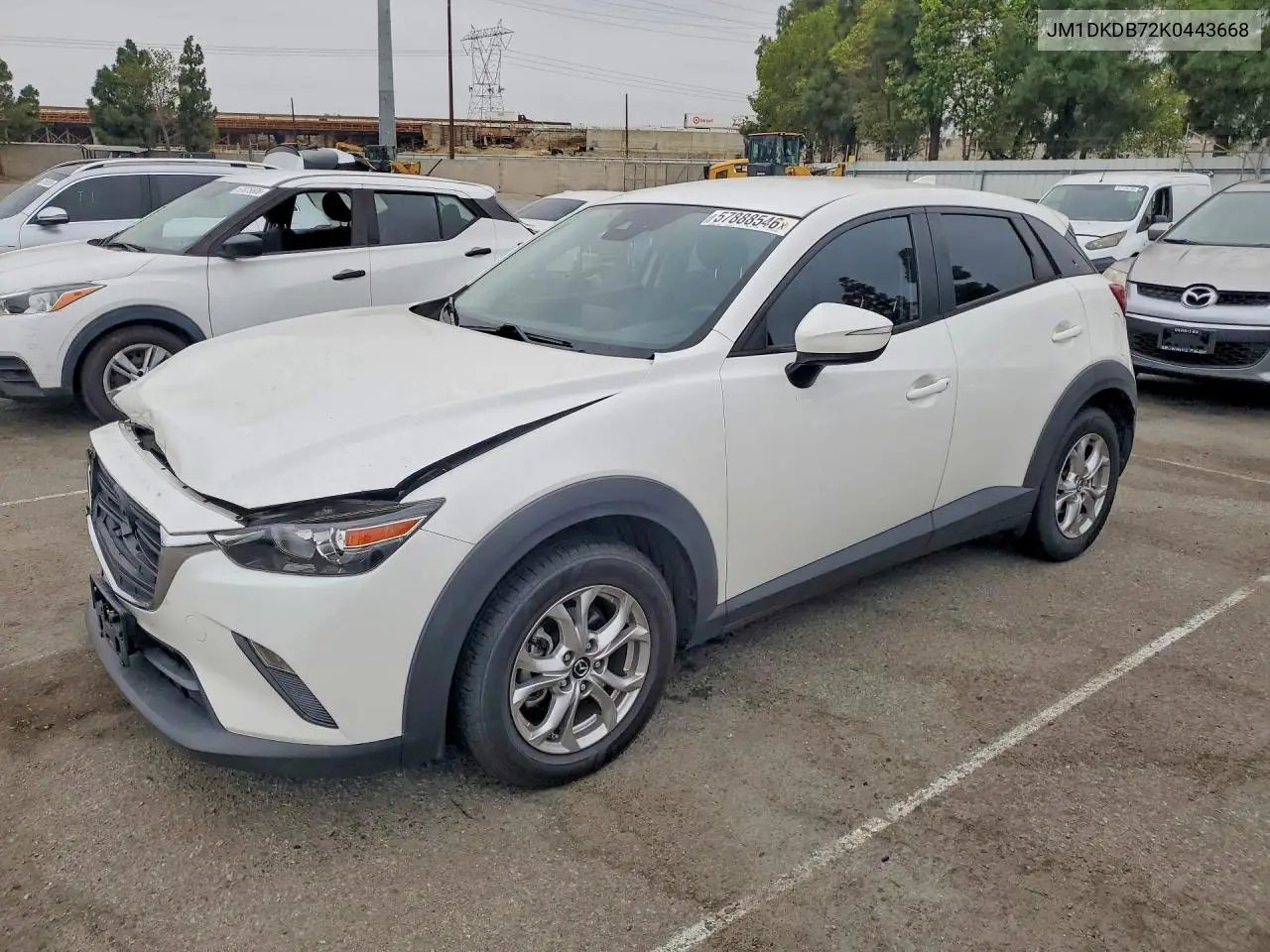 2019 Mazda Cx-3 Sport VIN: JM1DKDB72K0443668 Lot: 57888546