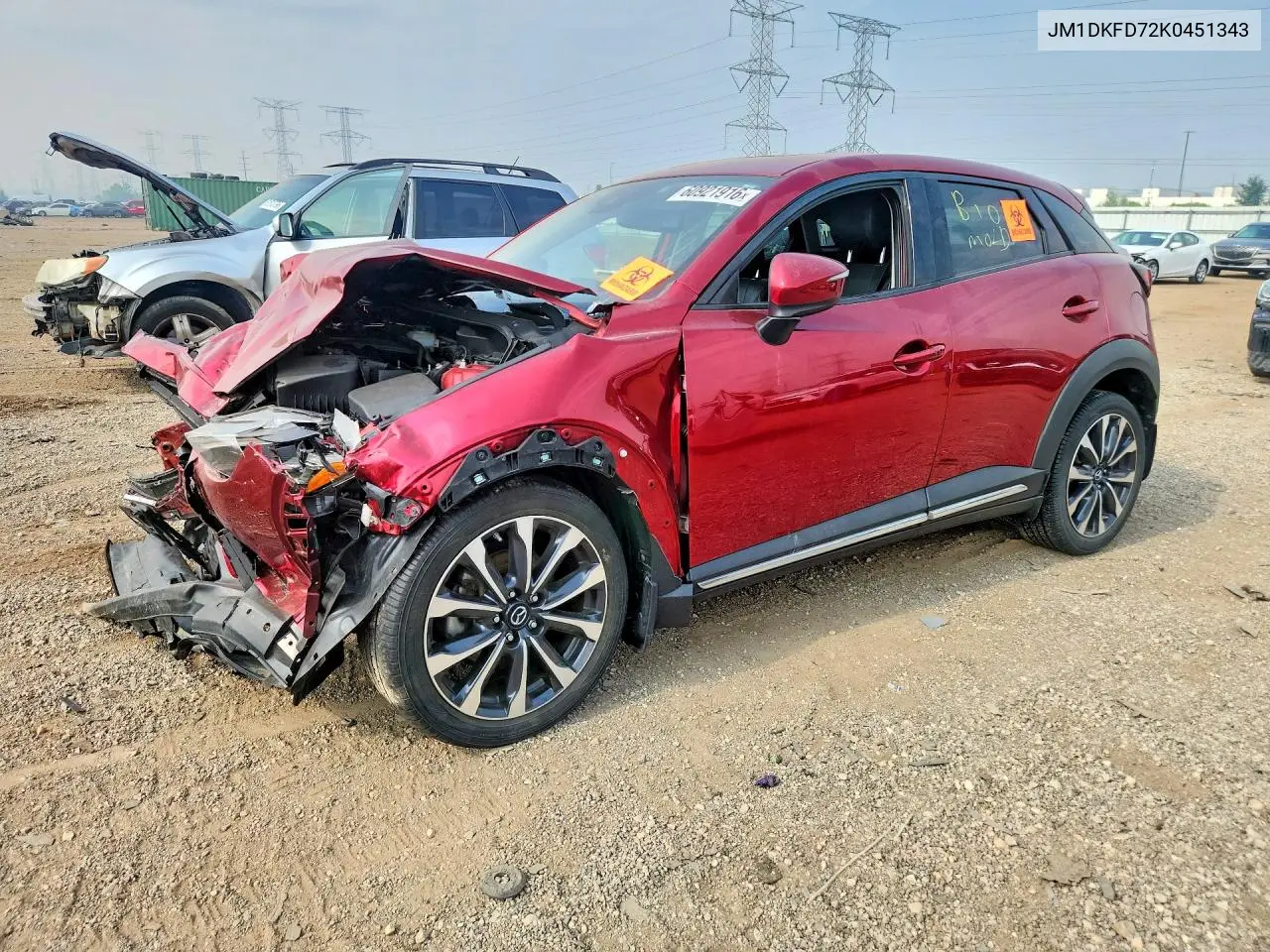 2019 Mazda Cx-3 Grand Touring VIN: JM1DKFD72K0451343 Lot: 60921916