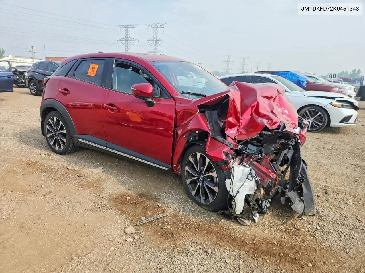 2019 Mazda Cx-3 Grand Touring VIN: JM1DKFD72K0451343 Lot: 60921916
