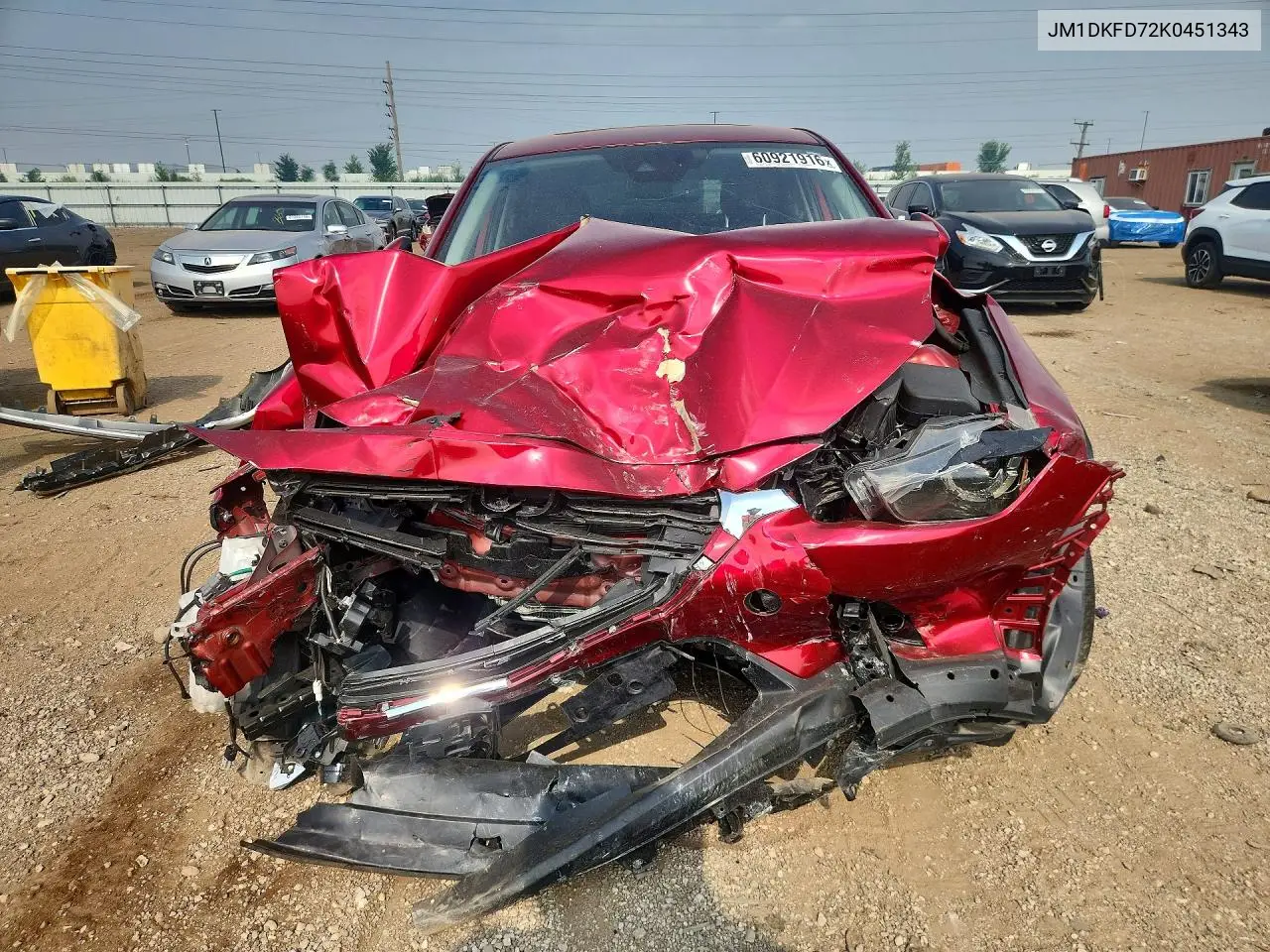 2019 Mazda Cx-3 Grand Touring VIN: JM1DKFD72K0451343 Lot: 60921916