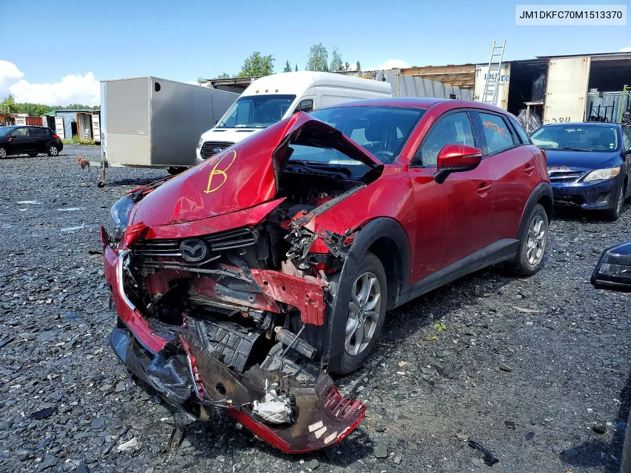 2021 Mazda Cx-3 Touring VIN: JM1DKFC70M1513370 Lot: 60922476