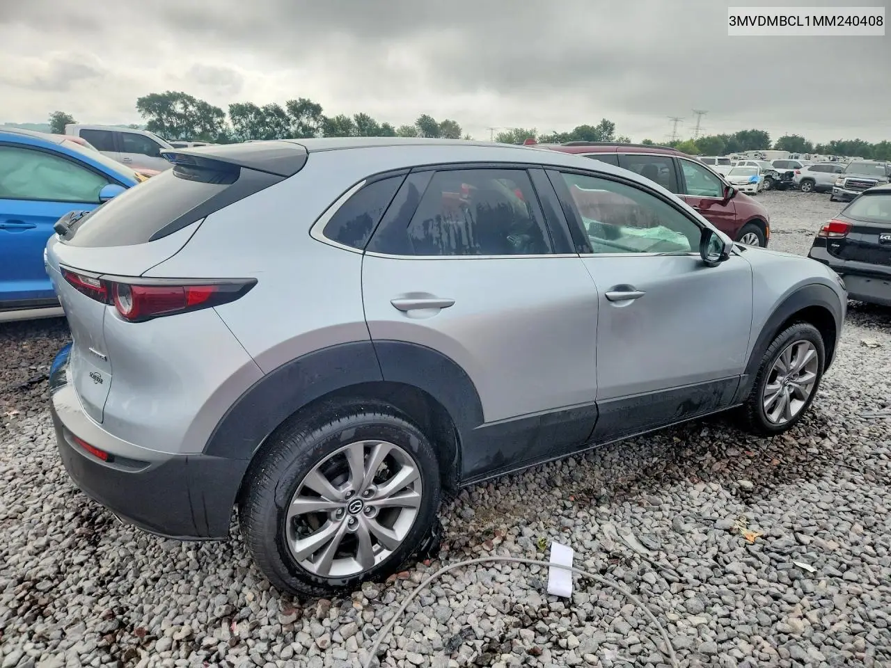 2021 Mazda Cx-30 Preferred VIN: 3MVDMBCL1MM240408 Lot: 60201326