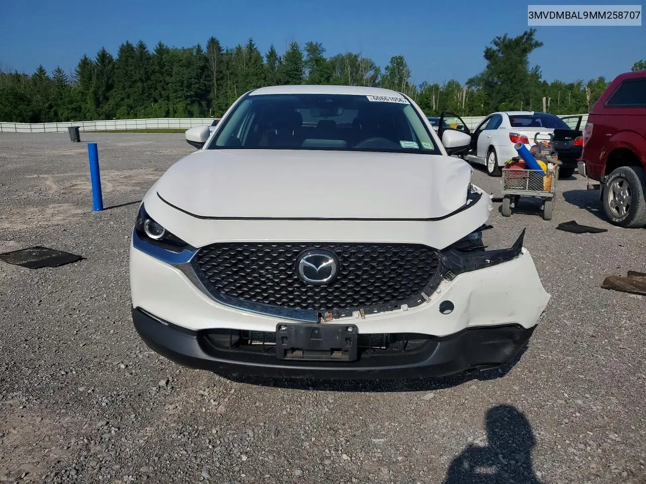 2021 Mazda Cx-30 VIN: 3MVDMBAL9MM258707 Lot: 60861056