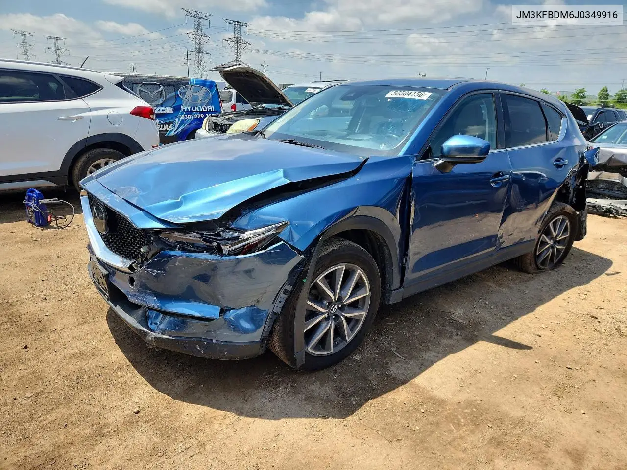 2018 Mazda Cx-5 Grand Touring VIN: JM3KFBDM6J0349916 Lot: 56504156