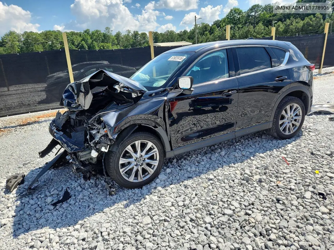 2020 Mazda Cx-5 Grand Touring VIN: JM3KFADM1L1778906 Lot: 61922416