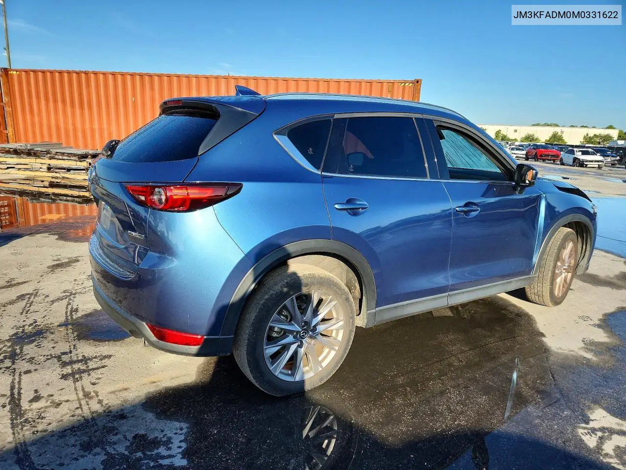 2021 Mazda Cx-5 Grand Touring VIN: JM3KFADM0M0331622 Lot: 59233466