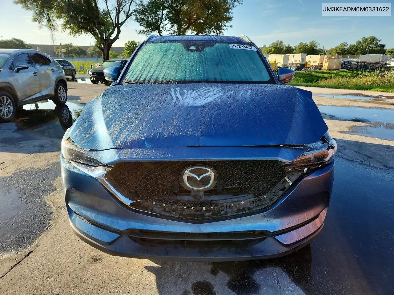 2021 Mazda Cx-5 Grand Touring VIN: JM3KFADM0M0331622 Lot: 59233466
