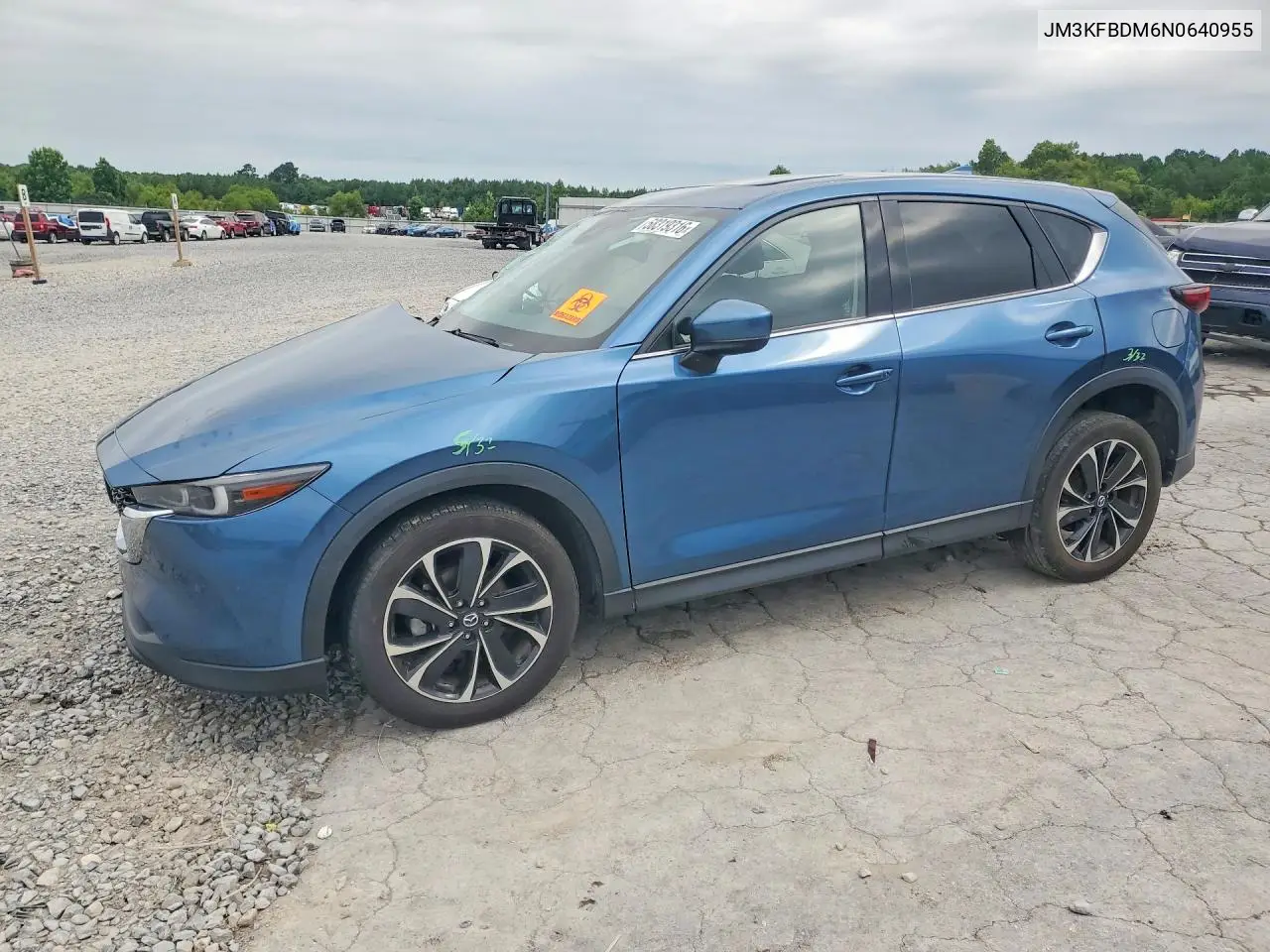 2022 Mazda Cx-5 Premium VIN: JM3KFBDM6N0640955 Lot: 58319316