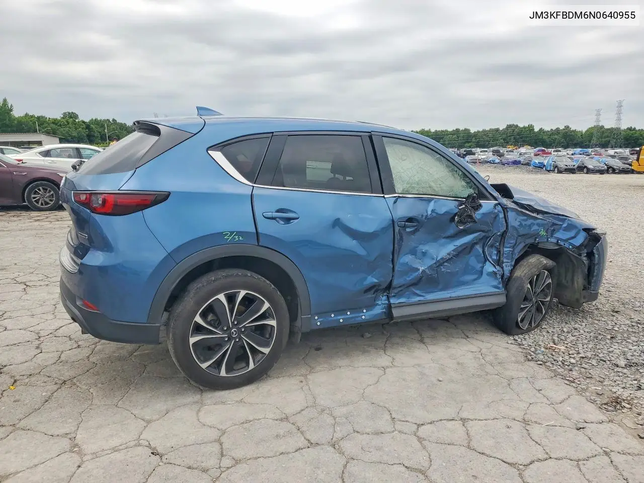 2022 Mazda Cx-5 Premium VIN: JM3KFBDM6N0640955 Lot: 58319316