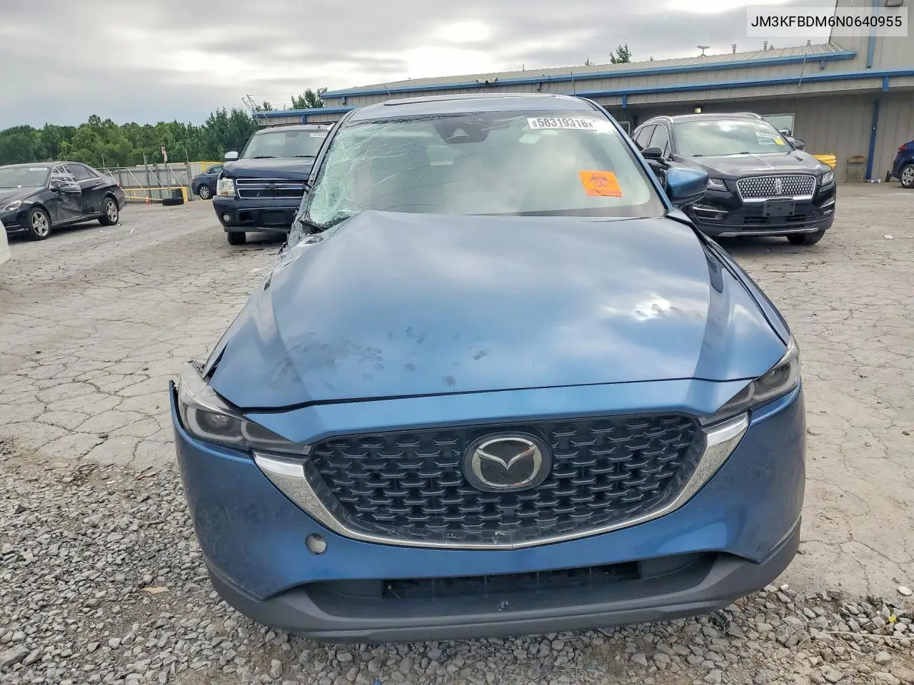 2022 Mazda Cx-5 Premium VIN: JM3KFBDM6N0640955 Lot: 58319316