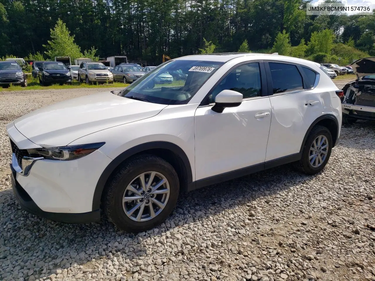 2022 Mazda Cx-5 Preferred VIN: JM3KFBCM9N1574736 Lot: 59769976
