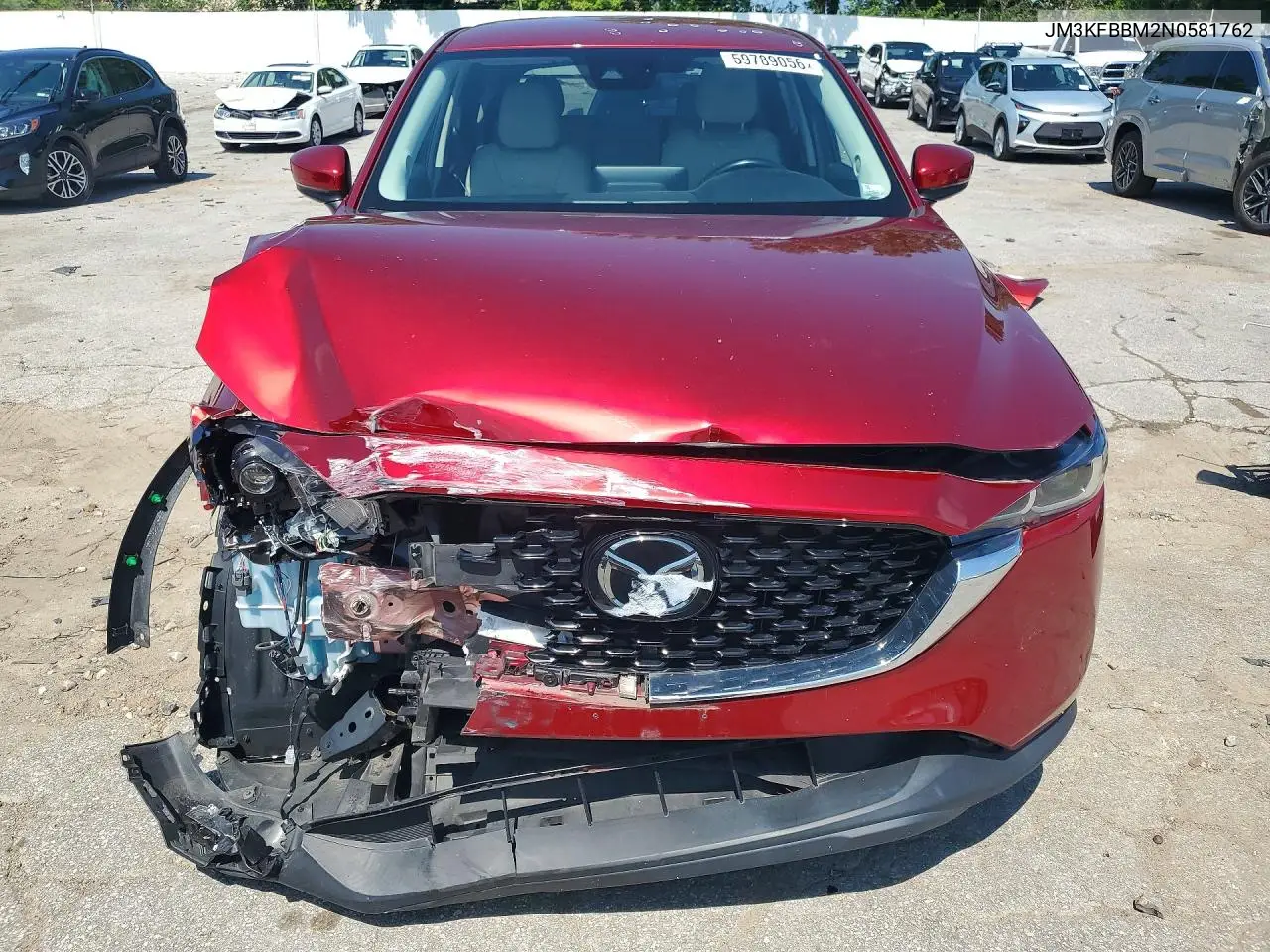 2022 Mazda Cx-5 Select VIN: JM3KFBBM2N0581762 Lot: 59789056