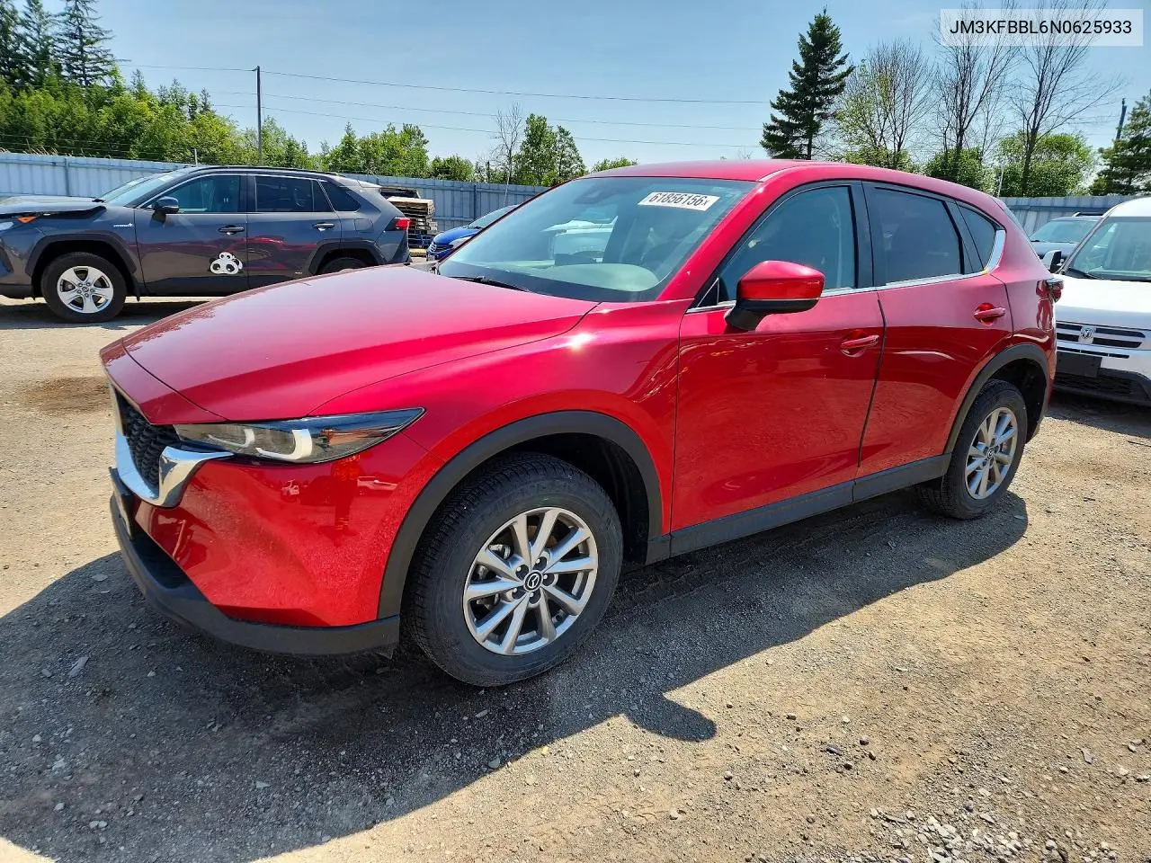 2022 Mazda Cx-5 Gx VIN: JM3KFBBL6N0625933 Lot: 61856156