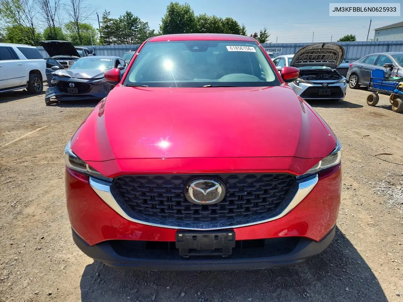 2022 Mazda Cx-5 Gx VIN: JM3KFBBL6N0625933 Lot: 61856156