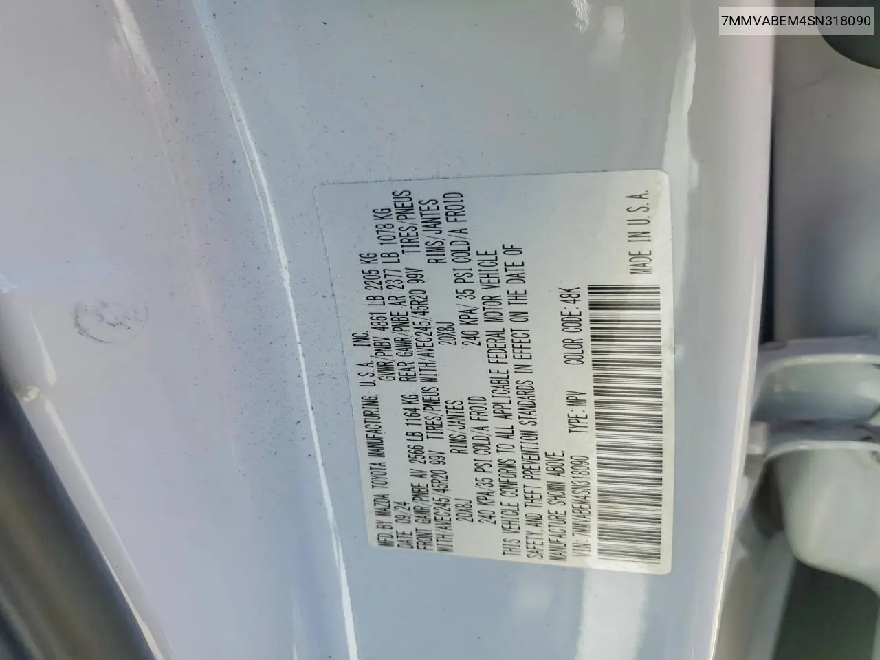 2025 Mazda Cx-50 Premium Plus VIN: 7MMVABEM4SN318090 Lot: 57595486