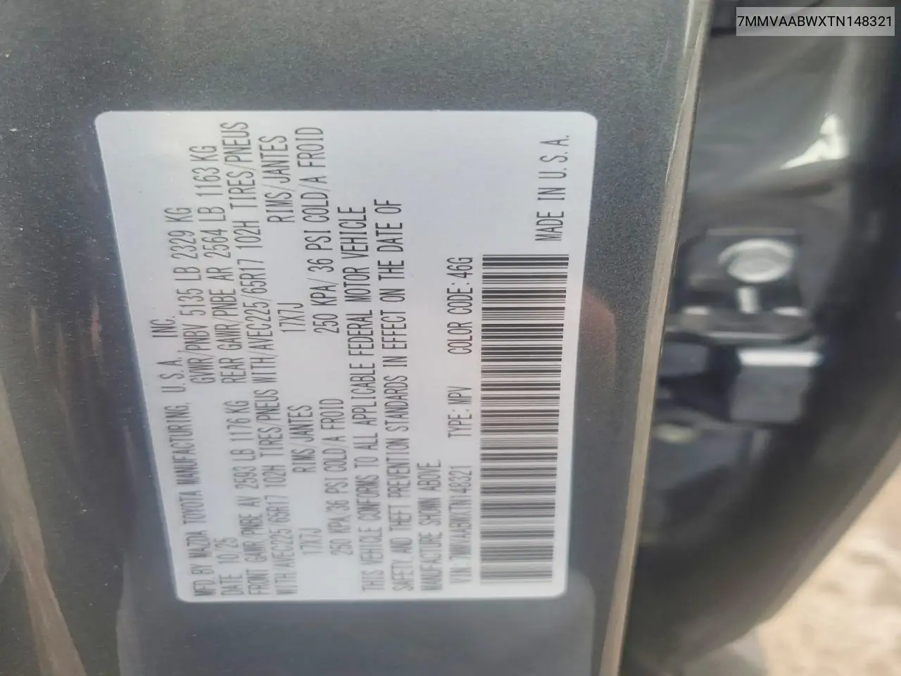 2026 Mazda Cx-50 Preferred VIN: 7MMVAABWXTN148321 Lot: 57716796