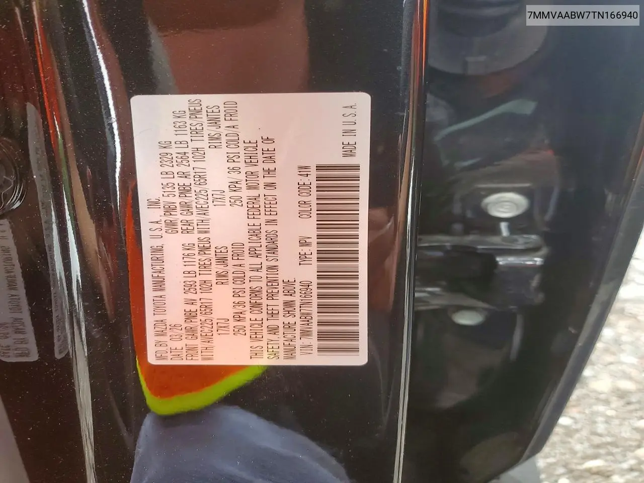 2026 Mazda Cx-50 Preferred VIN: 7MMVAABW7TN166940 Lot: 58265396
