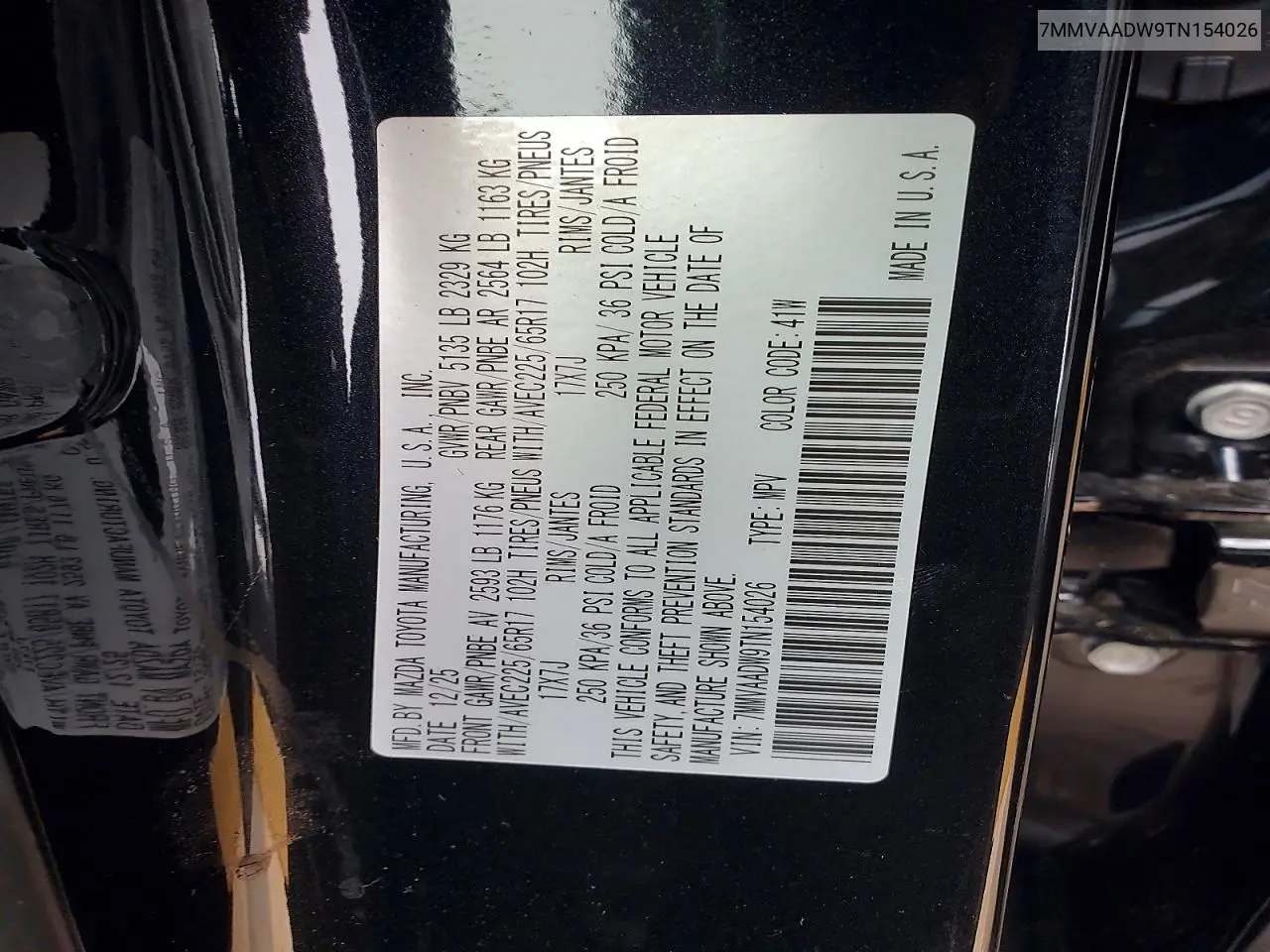 2026 Mazda Cx-50 Premium VIN: 7MMVAADW9TN154026 Lot: 58814196