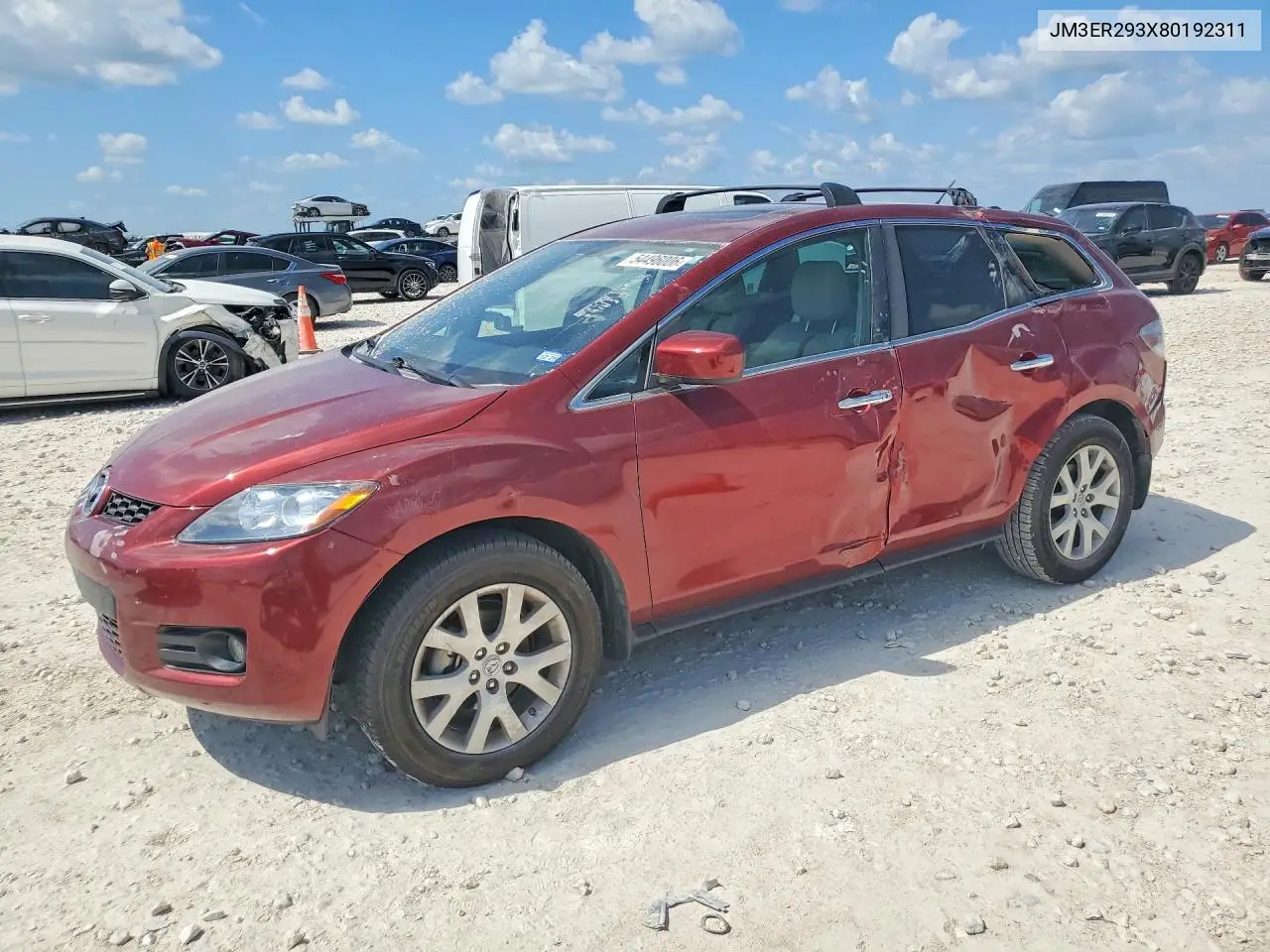 2008 Mazda Cx-7 VIN: JM3ER293X80192311 Lot: 54496006