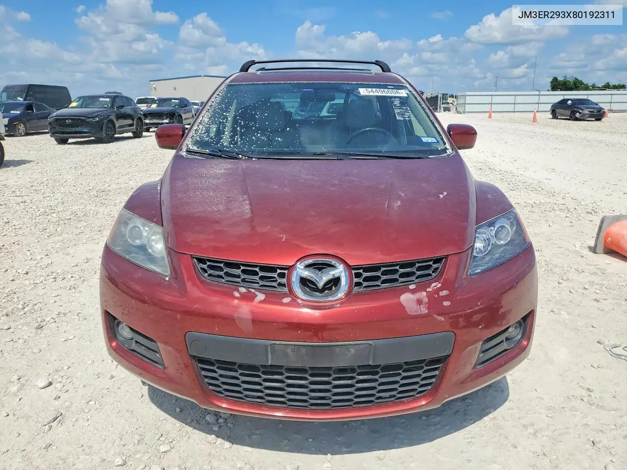 2008 Mazda Cx-7 VIN: JM3ER293X80192311 Lot: 54496006