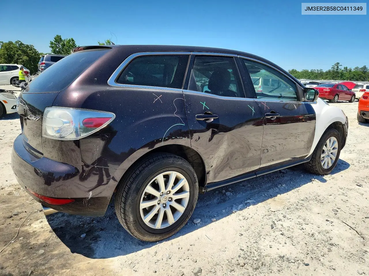2012 Mazda Cx-7 VIN: JM3ER2B58C0411349 Lot: 55978536