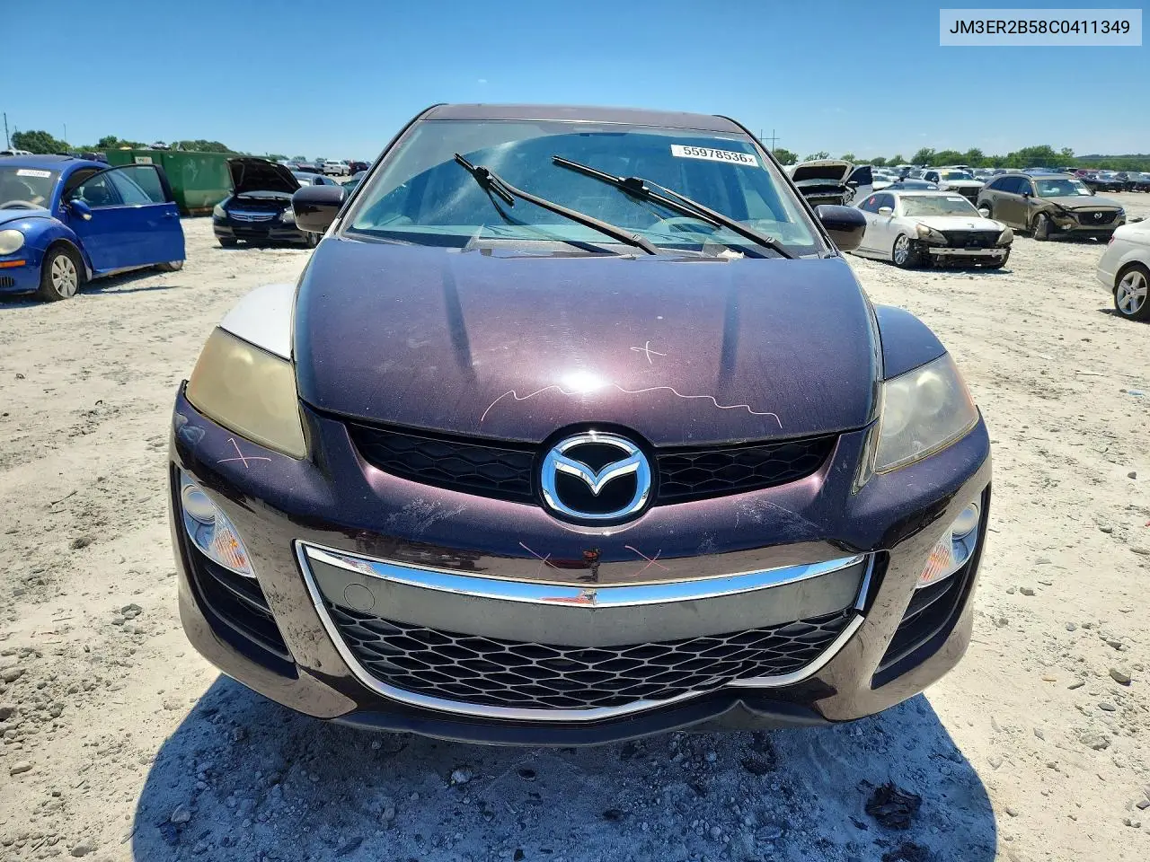 2012 Mazda Cx-7 VIN: JM3ER2B58C0411349 Lot: 55978536