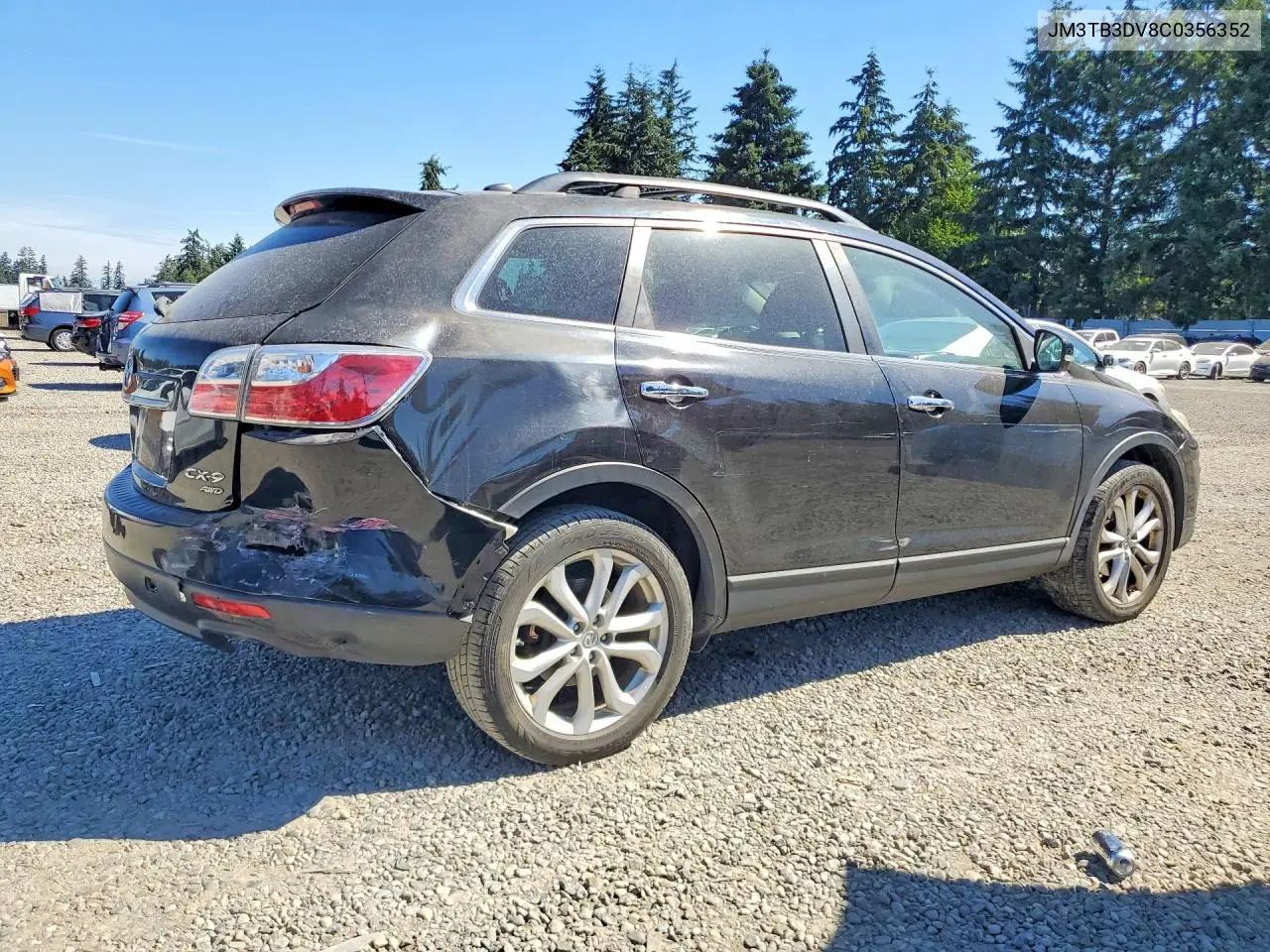 2012 Mazda Cx-9 VIN: JM3TB3DV8C0356352 Lot: 59743306