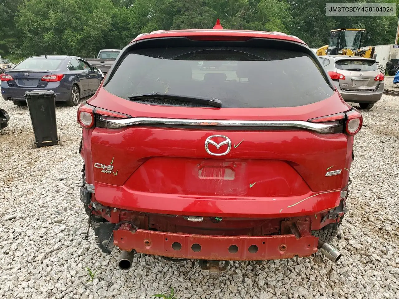 2016 Mazda Cx-9 Grand Touring VIN: JM3TCBDY4G0104024 Lot: 60241406