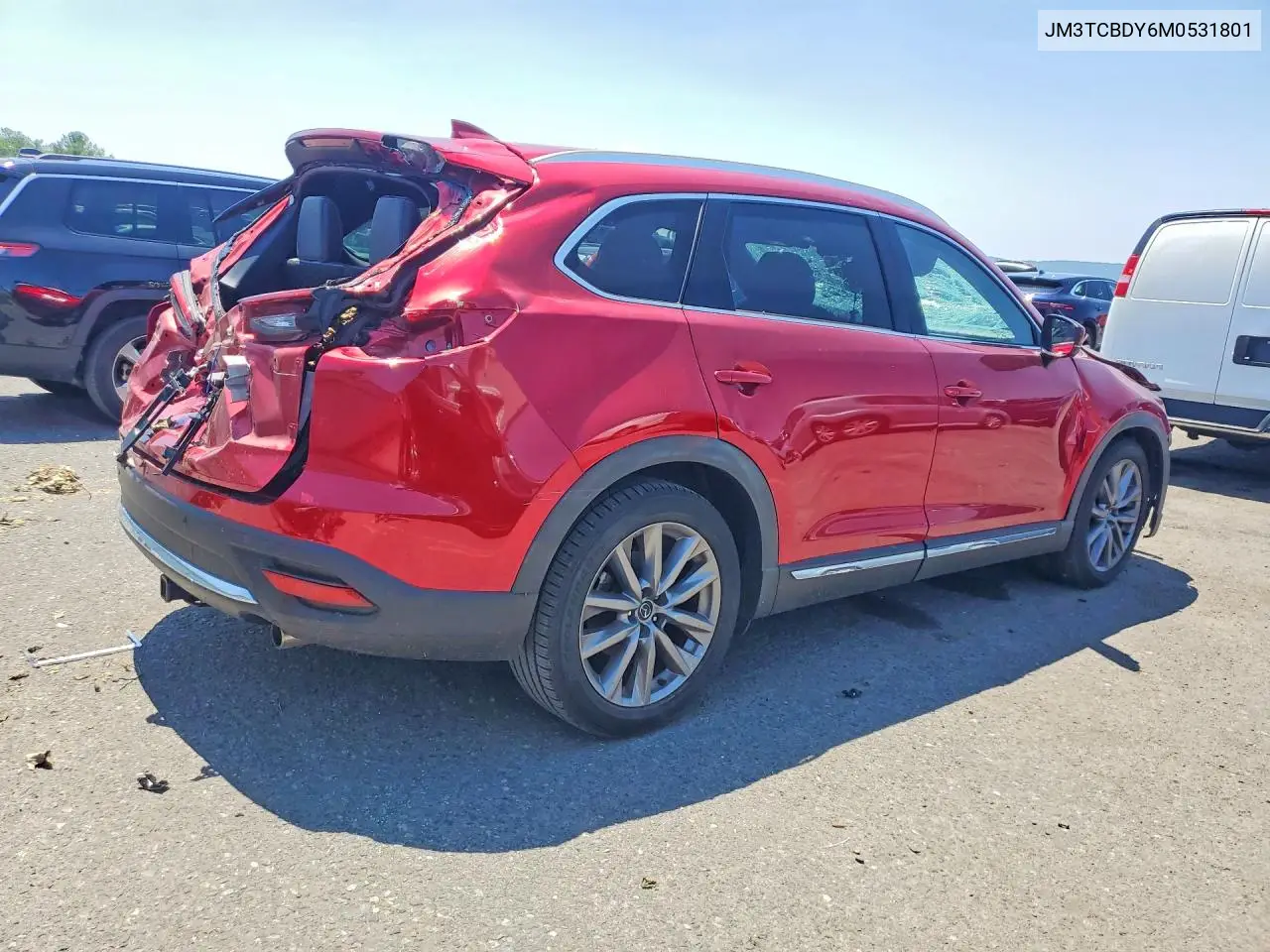 2021 Mazda Cx-9 Grand Touring VIN: JM3TCBDY6M0531801 Lot: 61078196