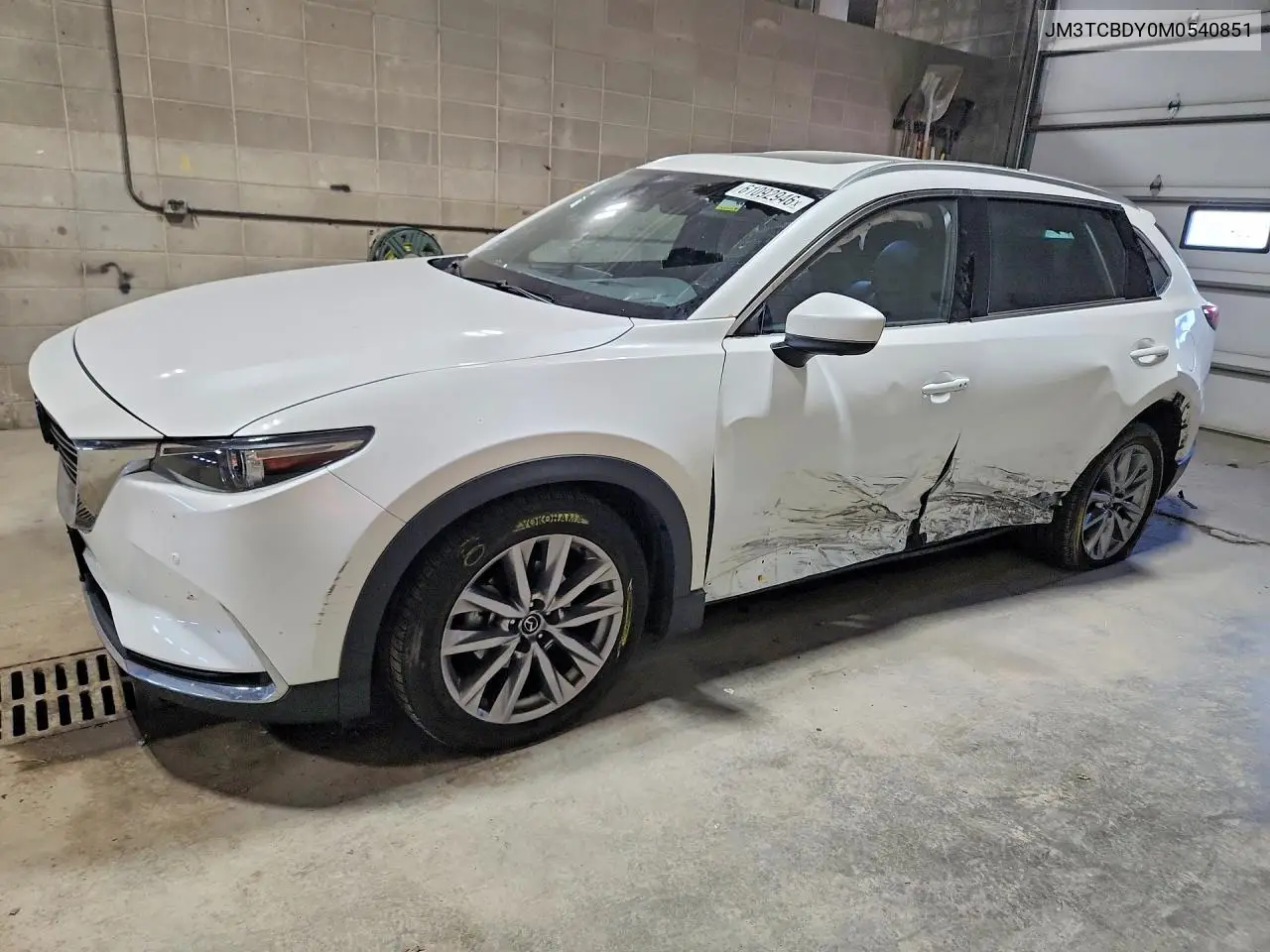 2021 Mazda Cx-9 Grand Touring VIN: JM3TCBDY0M0540851 Lot: 61092946