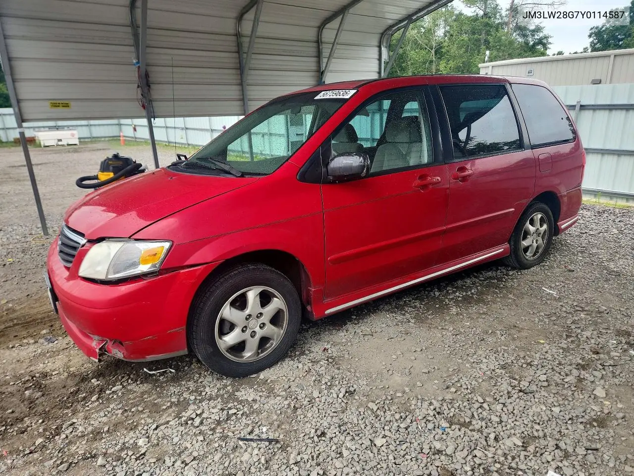 2000 Mazda Mpv Wagon VIN: JM3LW28G7Y0114587 Lot: 56759636