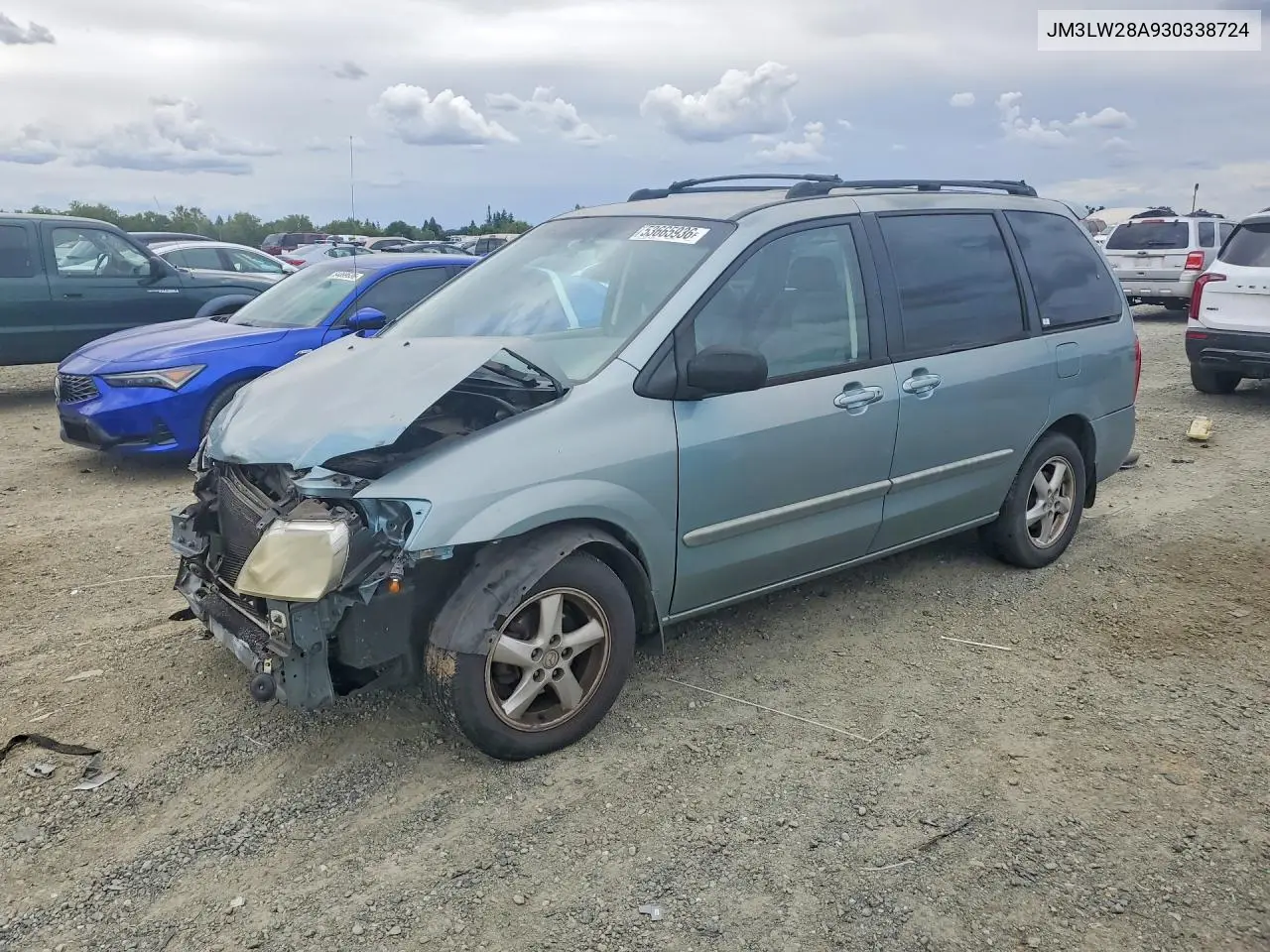 2003 Mazda Mpv Wagon VIN: JM3LW28A930338724 Lot: 53665936