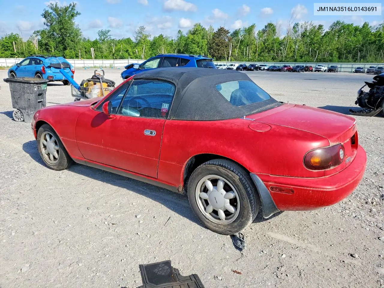 1990 Mazda Mx-5 Miata VIN: JM1NA3516L0143691 Lot: 56798296