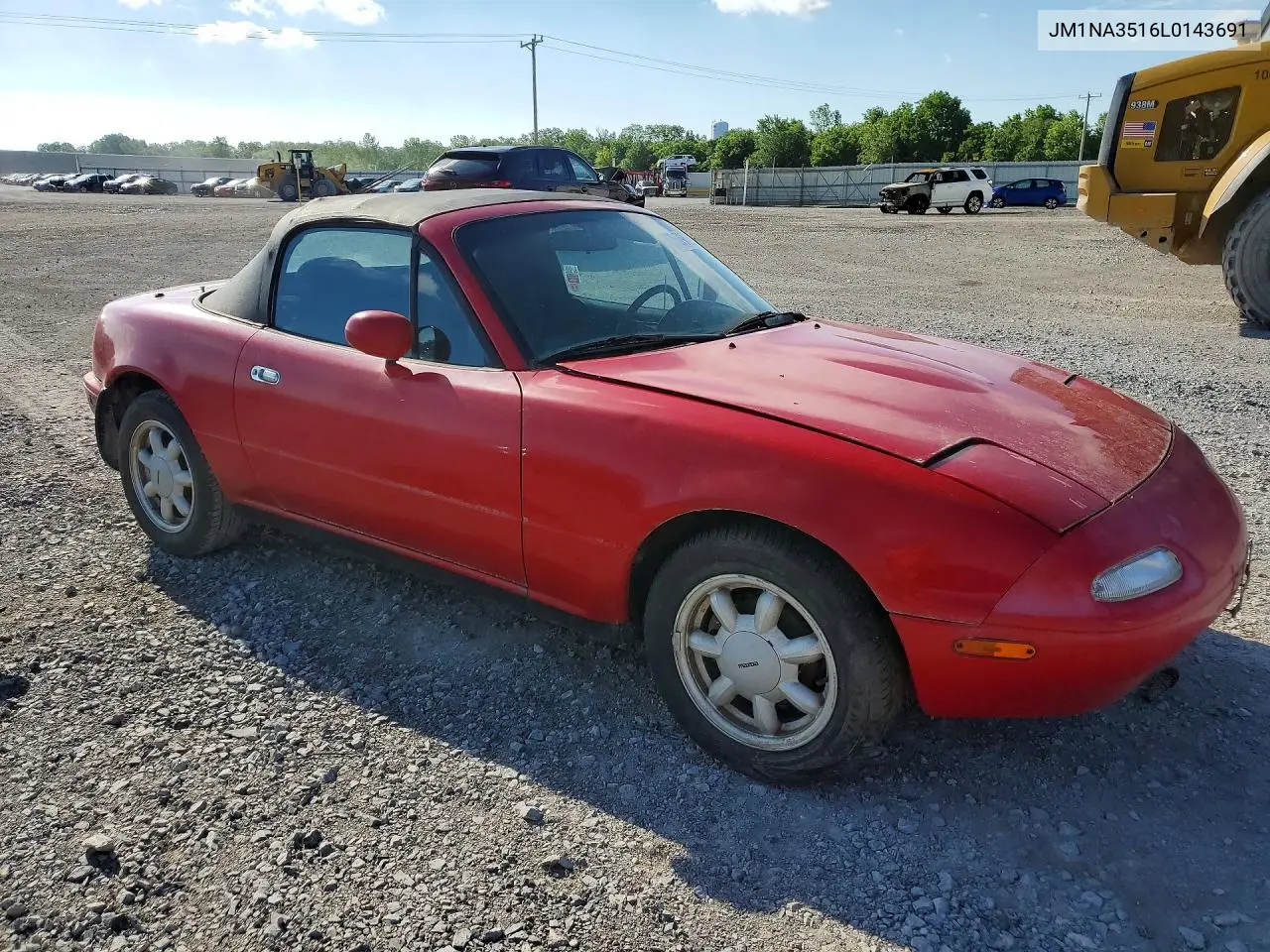 1990 Mazda Mx-5 Miata VIN: JM1NA3516L0143691 Lot: 56798296