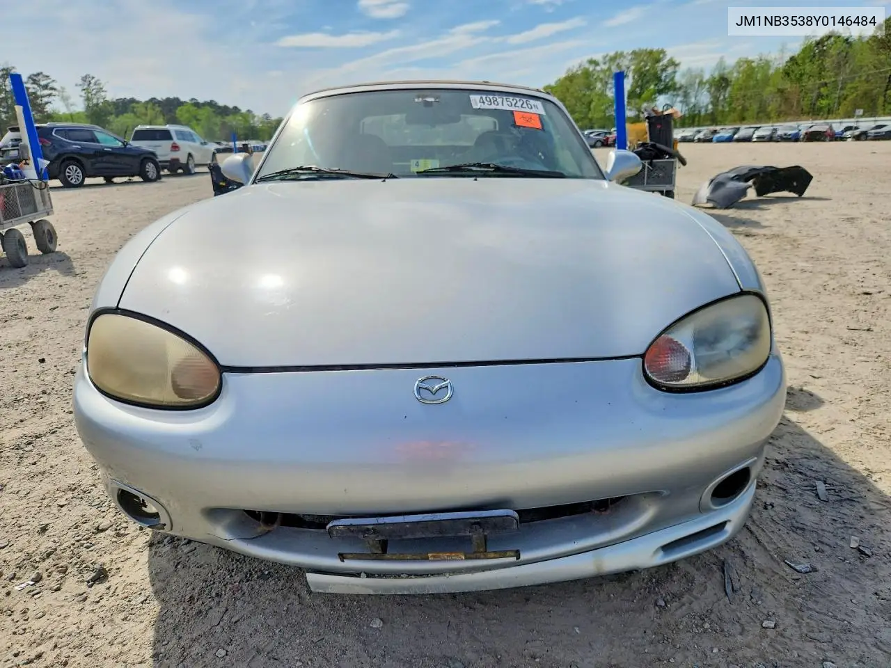 2000 Mazda Mx-5 Miata Base VIN: JM1NB3538Y0146484 Lot: 49875226