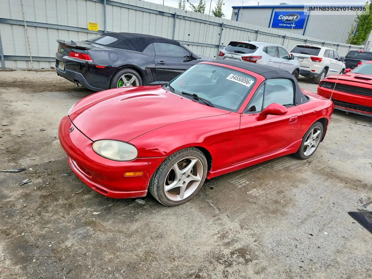 2000 Mazda Mx-5 Miata Base VIN: JM1NB3532Y0143936 Lot: 54550096